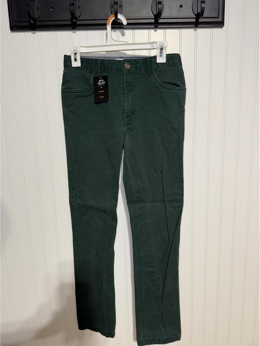 Class Club Boys Size 18 Modern Fit Hunter Green Chino Pants